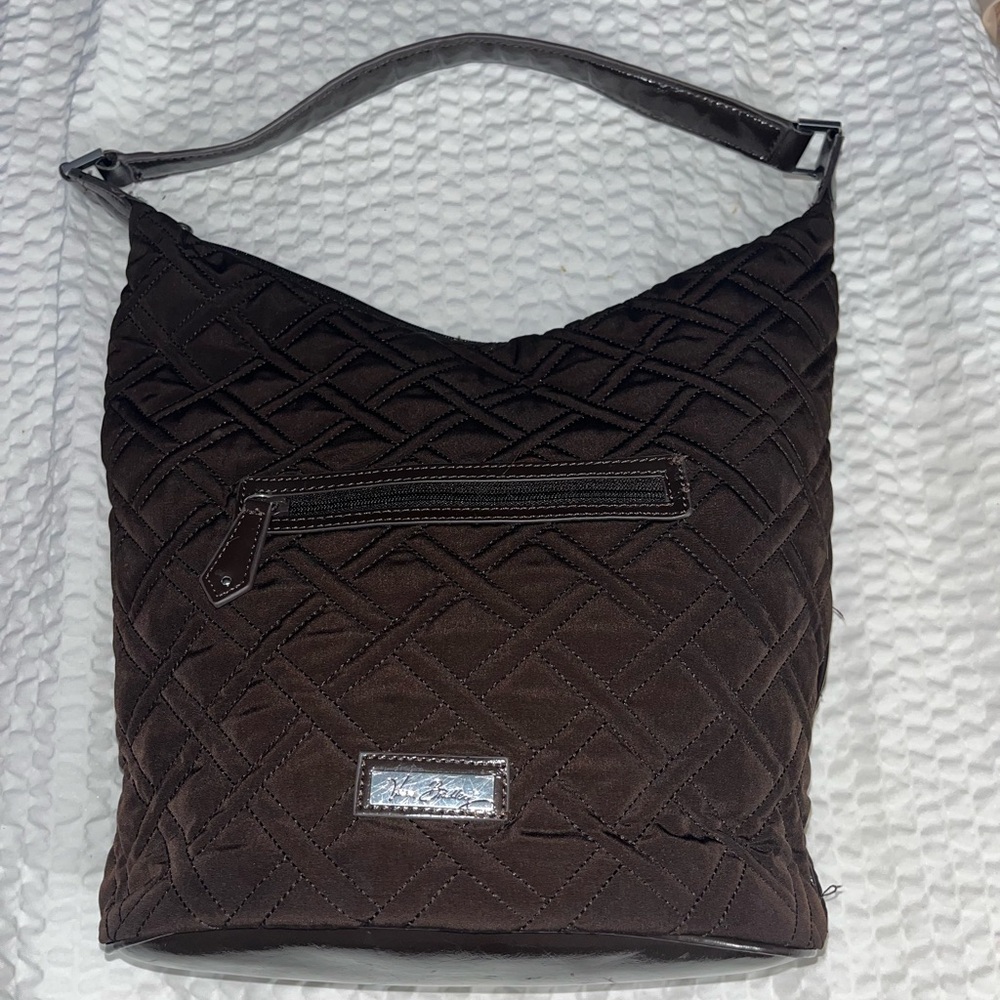 Vera Bradley Black Quilted Shoulder Bag Brown